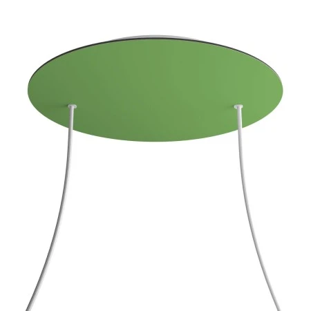 Round XXL Rose-One 2-hole and 4 side holes ceiling rose, 400 mm - Soft Green
