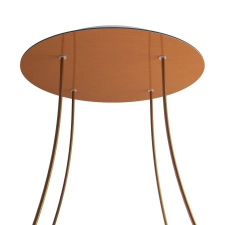 Round XXL Rose-One 4-hole and 4 side holes ceiling rose, 400 mm - Satin Copper Dibond