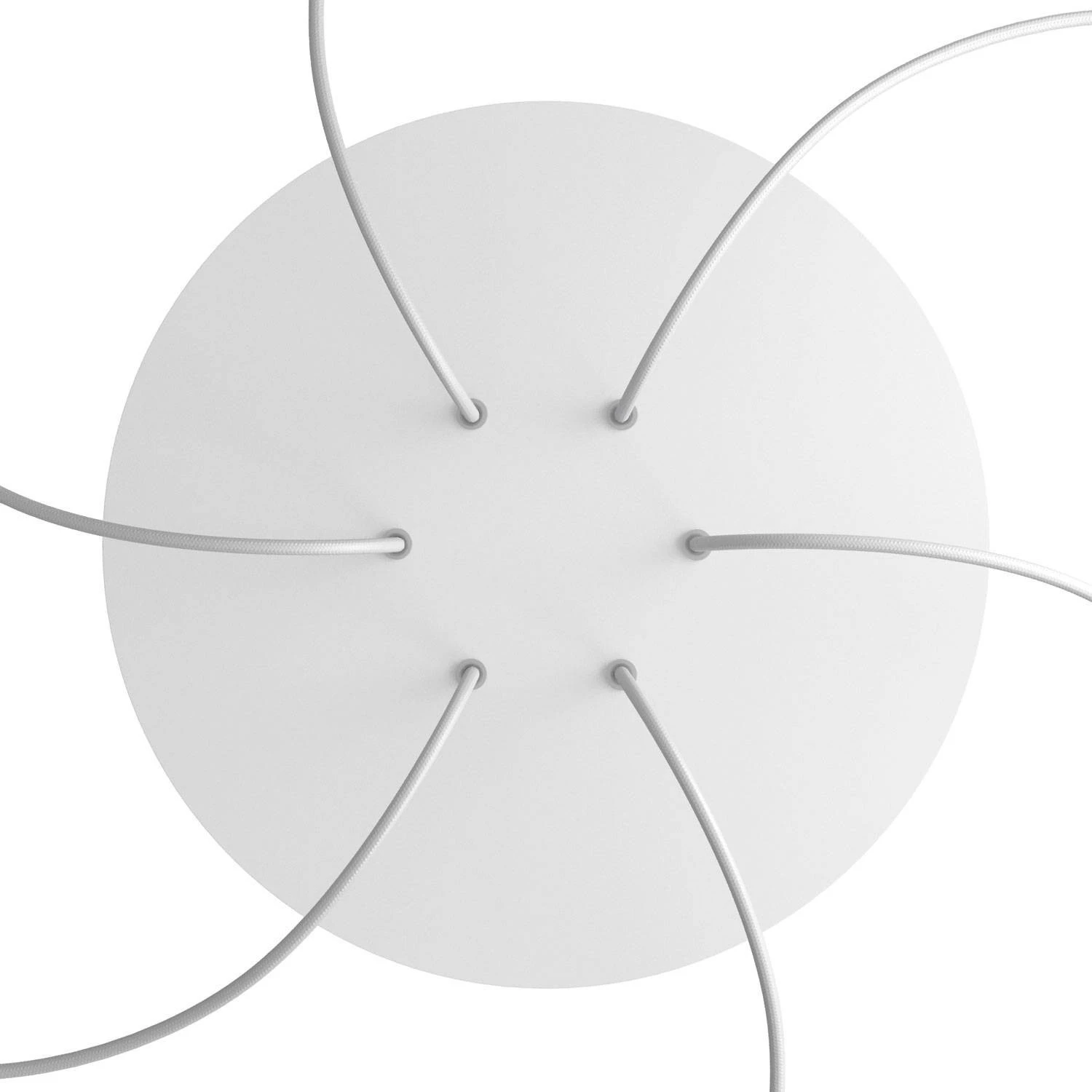 Round XXL Rose-One 6-hole and 4 side holes ceiling rose, 400 mm