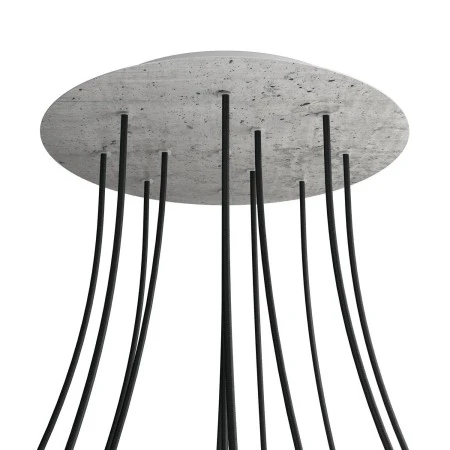 Round XXL Rose-One 12-hole and 4 side holes ceiling rose, 400 mm - Concrete