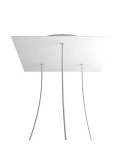 Square XXL Rose-One 3-hole and 4 side holes ceiling rose, 400 mm