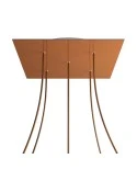 Square XXL Rose-One 5-hole and 4 side holes ceiling rose, 400 mm
