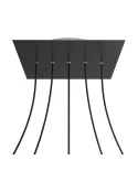 Square XXL Rose-One 5 in-line holes and 4 side holes ceiling rose, 400 mm