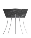 Square XXL Rose-One 5 in-line holes and 4 side holes ceiling rose, 400 mm
