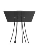 Square XXL Rose-One 6-hole and 4 side holes ceiling rose, 400 mm