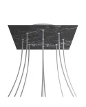 Square XXL Rose-One 9-hole and 4 side holes ceiling rose, 400 mm