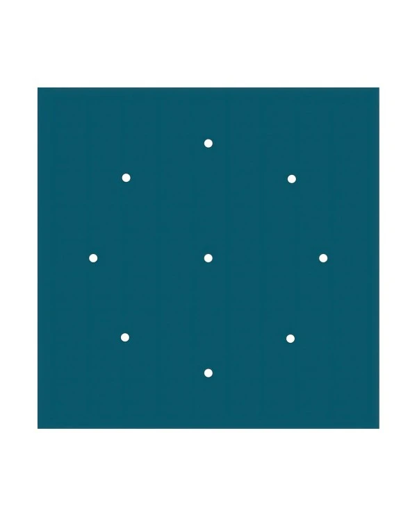 Square XXL Rose-One 9-hole and 4 side holes ceiling rose, 400 mm
