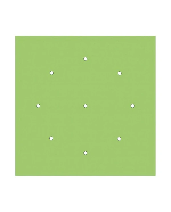 Square XXL Rose-One 9-hole and 4 side holes ceiling rose, 400 mm