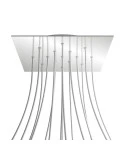 Square XXL Rose-One 15-hole and 4 side holes ceiling rose, 400 mm