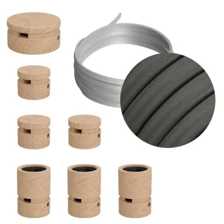 Filé System Linear Kit - with 5m string light cable and 7 indoor wooden components - CM03
