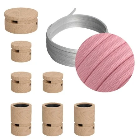 Filé System Linear Kit - with 5m string light cable and 7 indoor wooden components - CM16