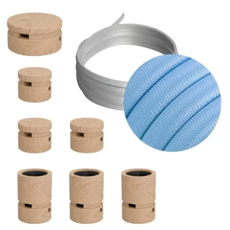 Filé System Linear Kit - with 5m string light cable and 7 indoor wooden components - CM17