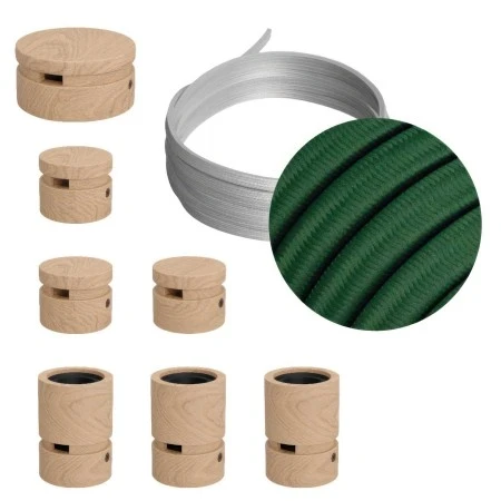 Filé System Linear Kit - with 5m string light cable and 7 indoor wooden components - CM21