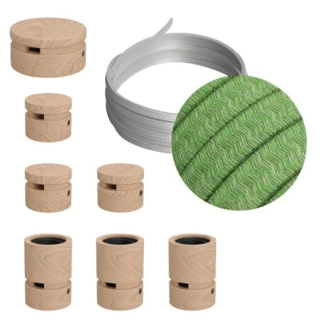 Filé System Linear Kit - with 5m string light cable and 7 indoor wooden components - CX08