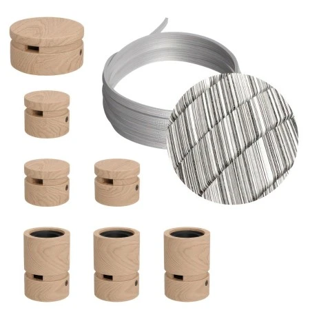 Filé System Linear Kit - with 5m string light cable and 7 indoor wooden components - ECC37