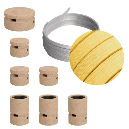 Filé System Linear Kit - with 5m string light cable and 7 indoor wooden components - CM10