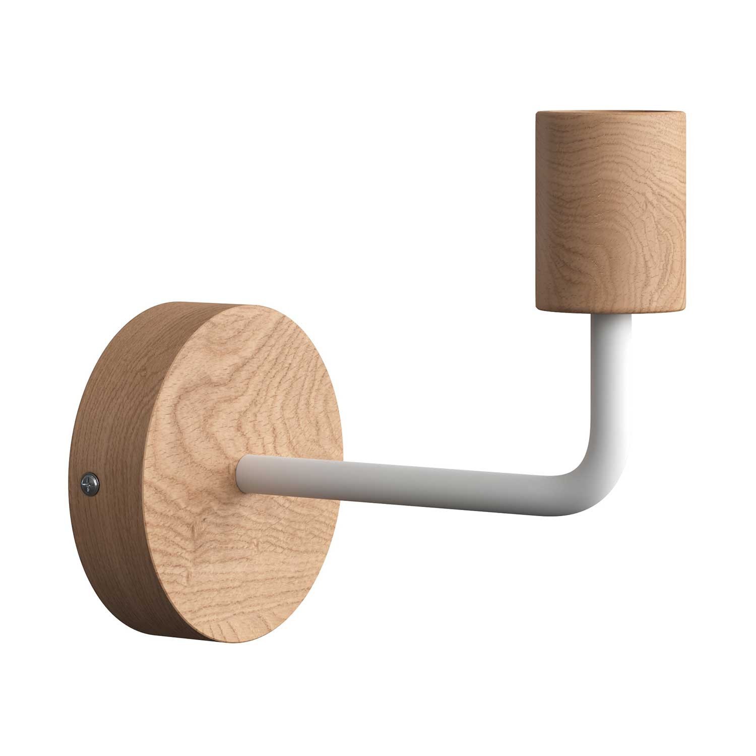Fermaluce Wood, wooden wall light with bent extension