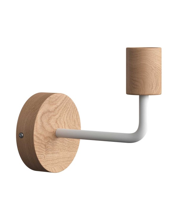 Fermaluce Wood, wooden wall light with bent extension