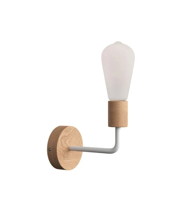 Fermaluce Wood, wooden wall light with bent extension