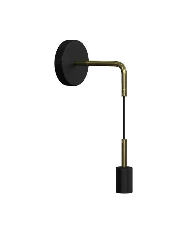 Fermaluce Metal wall light with bent extension and pendant lamp holder