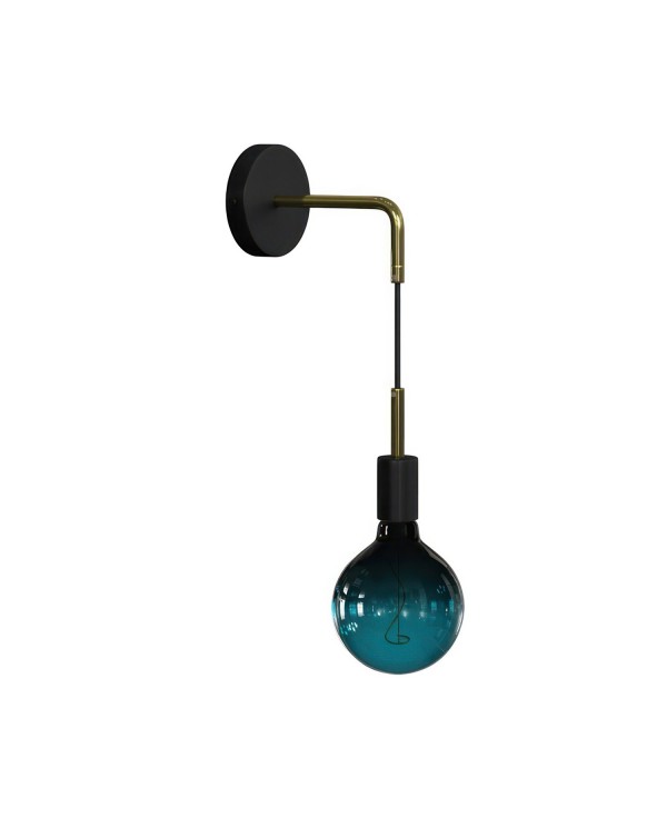 Fermaluce Metal wall light with bent extension and pendant lamp holder