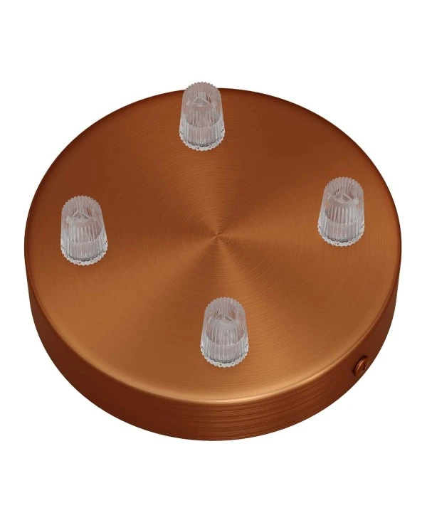 Cylindrical metal 4-hole ceiling rose kit