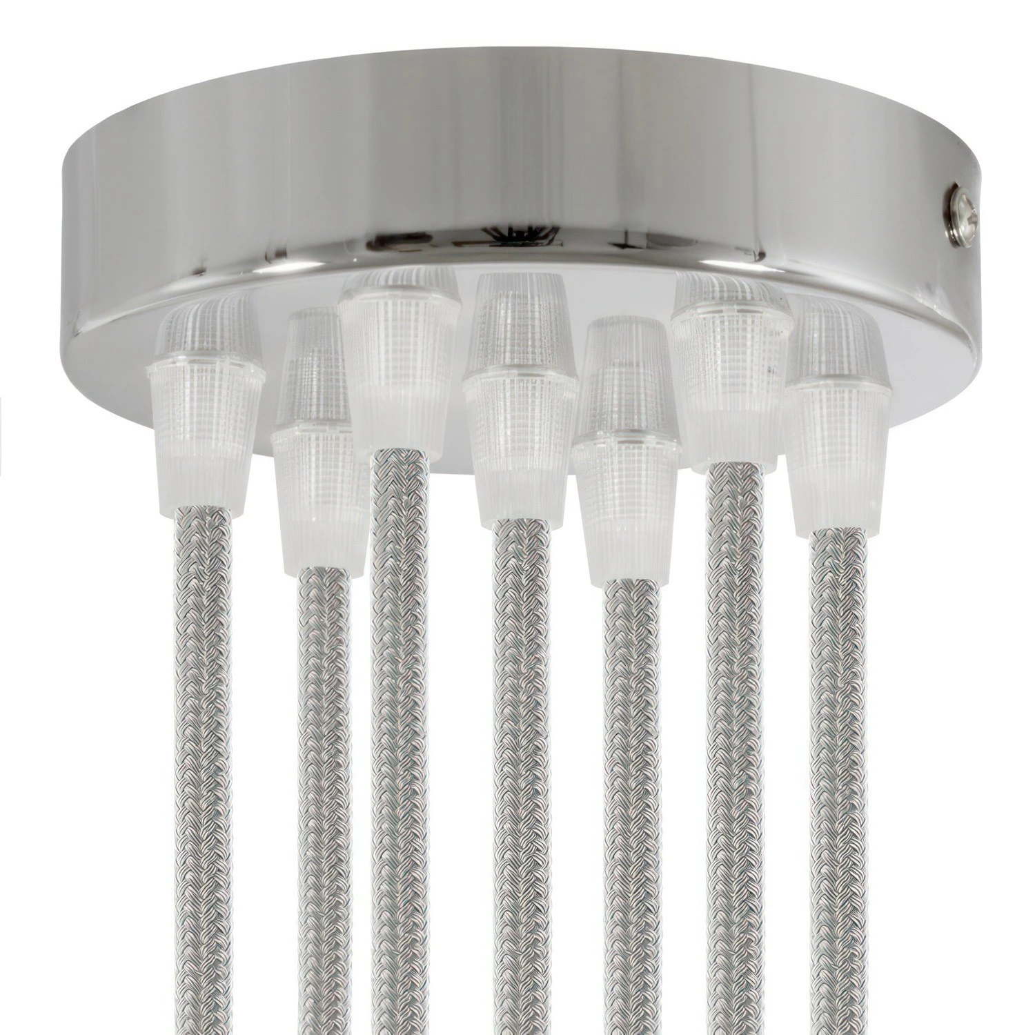 Cylindrical metal 7-hole ceiling rose kit