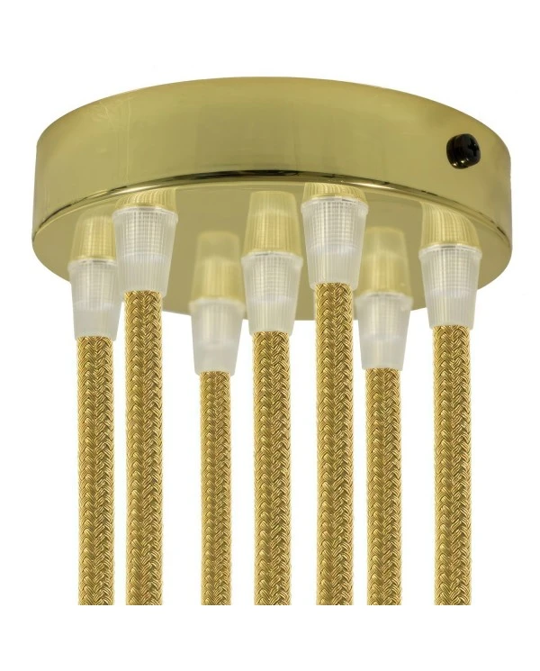 Cylindrical metal 7-hole ceiling rose kit