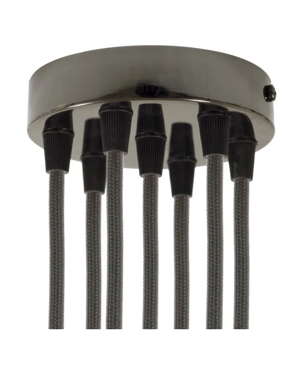 Cylindrical metal 7-hole ceiling rose kit