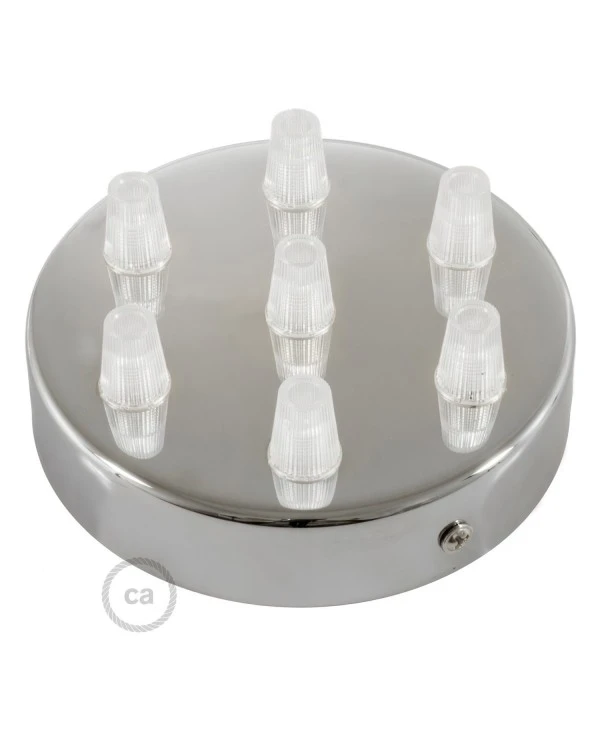 Cylindrical metal 7-hole ceiling rose kit