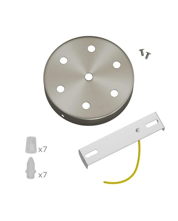 Cylindrical metal 7-hole ceiling rose kit