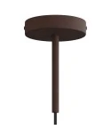 Cylindrical metal ceiling rose kit with 15 cm cable clamp
