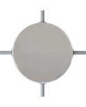 Cylindrical metal 4-side hole ceiling rose kit (junction box)