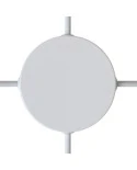 Cylindrical metal 4-side hole ceiling rose kit (junction box)