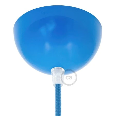 Half-sphere painted metal ceiling rose kit - Light blue