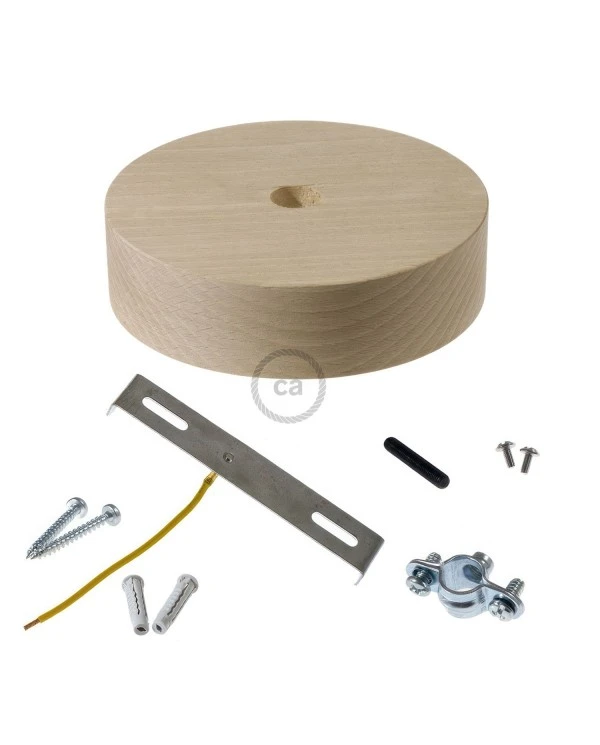 Wooden ceiling rose kit for XL cord