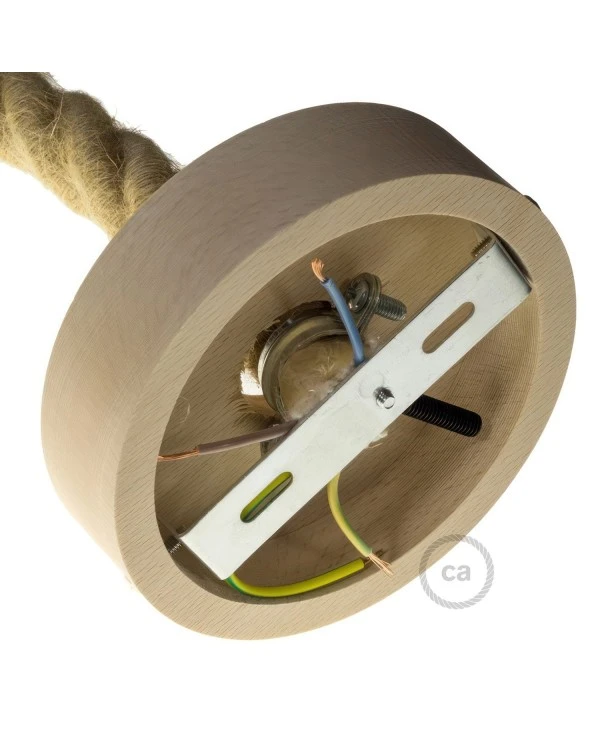 Wooden ceiling rose kit for 3XL cord