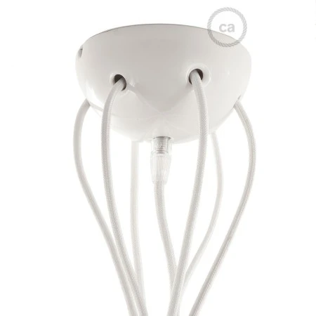 Ceramic 7-hole ceiling rose kit - White