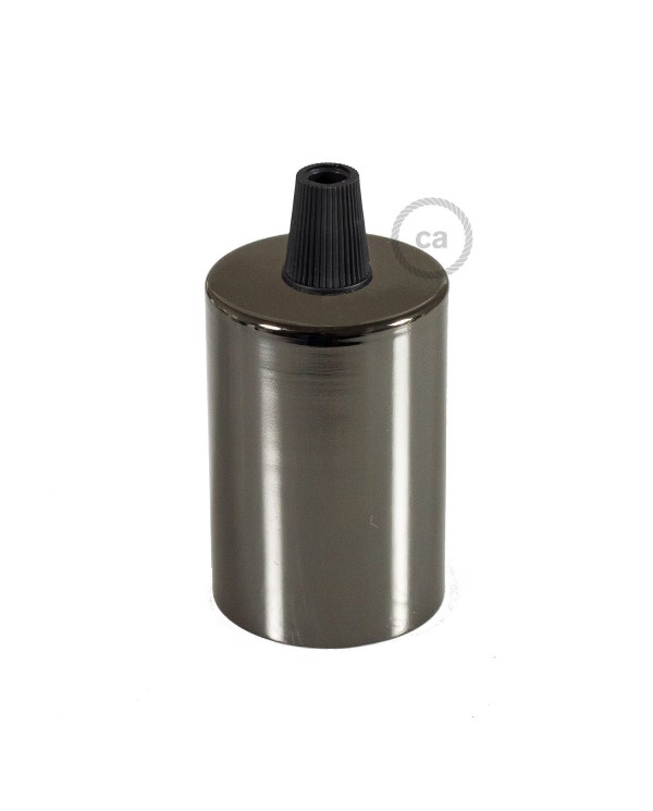 Cylindrical metal E27 lamp holder kit