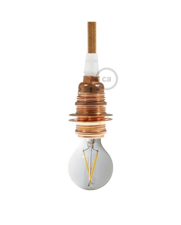Double ferrule metal E14 lamp holder kit for lampshade