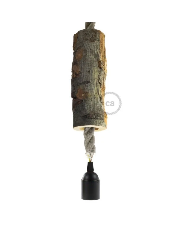 Large bark E27 lamp holder kit