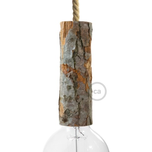 Large bark E27 lamp holder kit