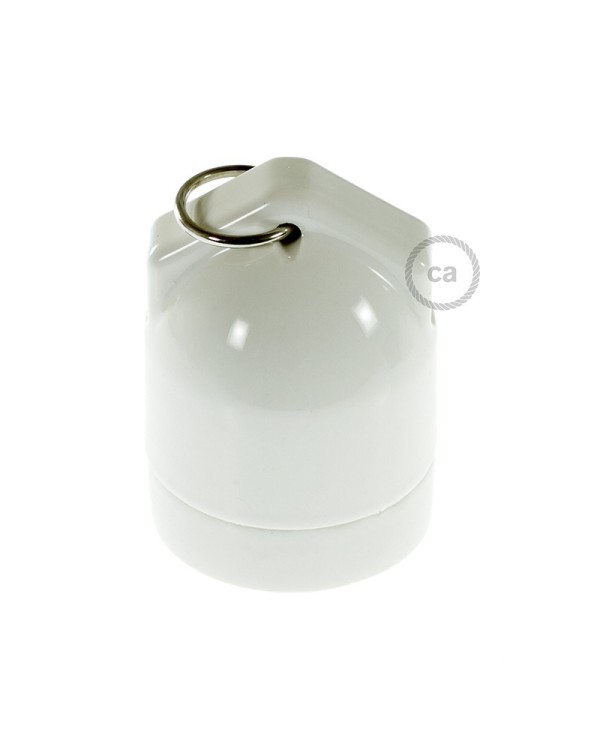 Double entry porcelain E27 lamp holder kit