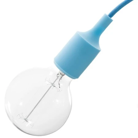 Silicone E27 lamp holder kit - Light blue