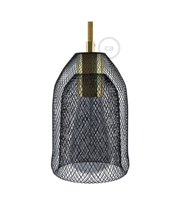 Naked light bulb cage metal lampshade Ghostbell with E27 lamp holder