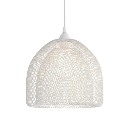 Naked light bulb cage metal lampshade Ghostbell XL with E27 fitting - White