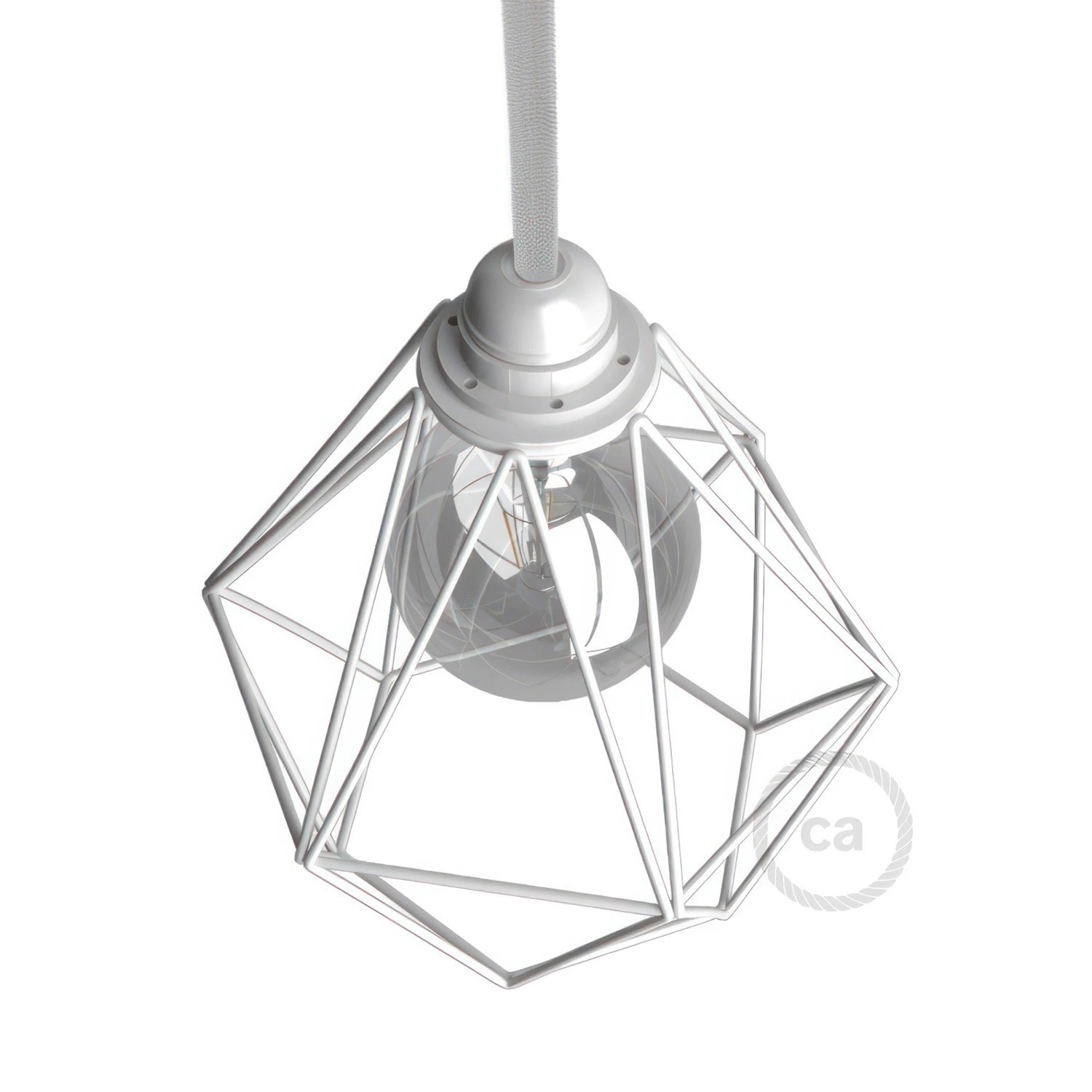 Naked light bulb cage metal lampshade Diamond for E27 fitting