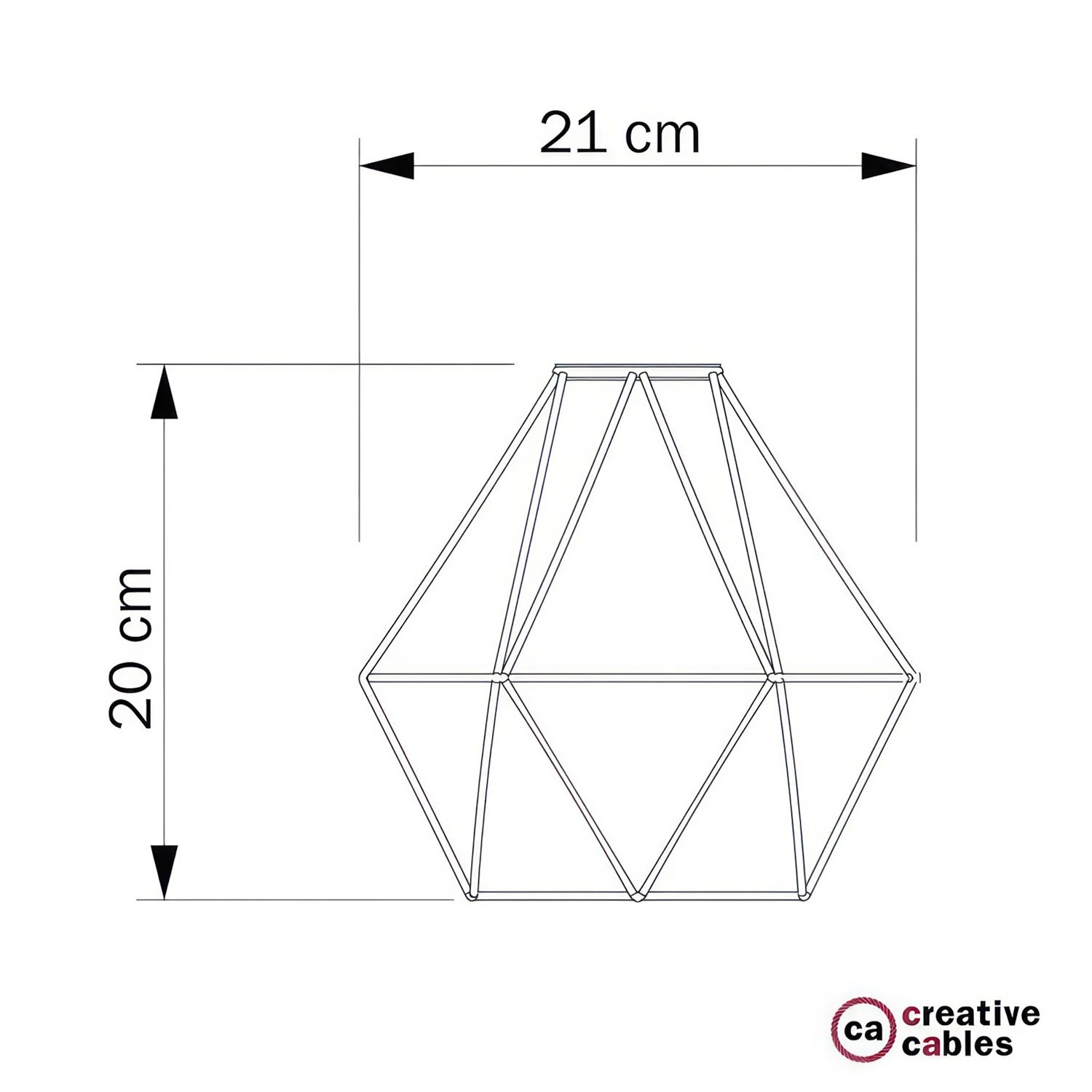 Naked light bulb cage metal lampshade Diamond for E27 fitting