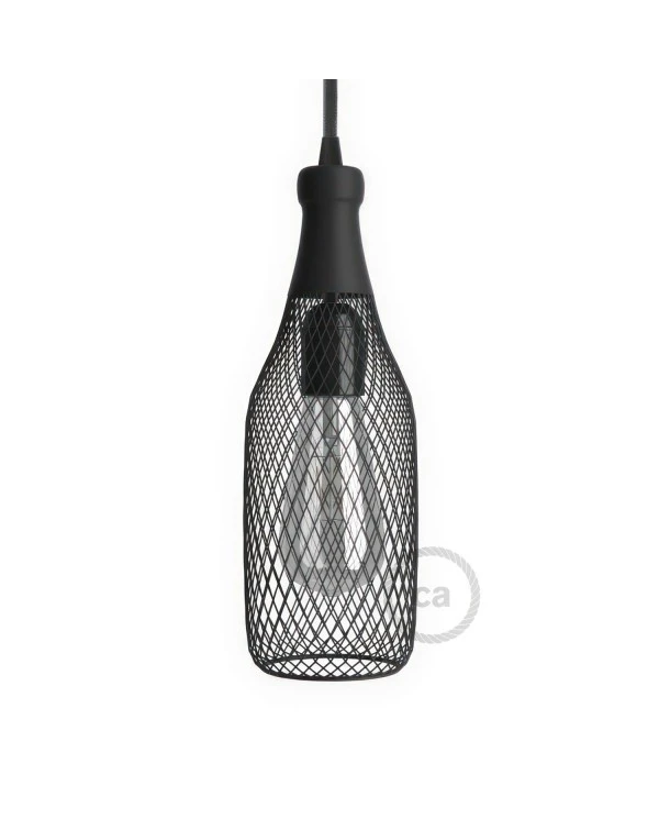 Bottle-shaped naked light bulb cage metal lampshade Magnum
