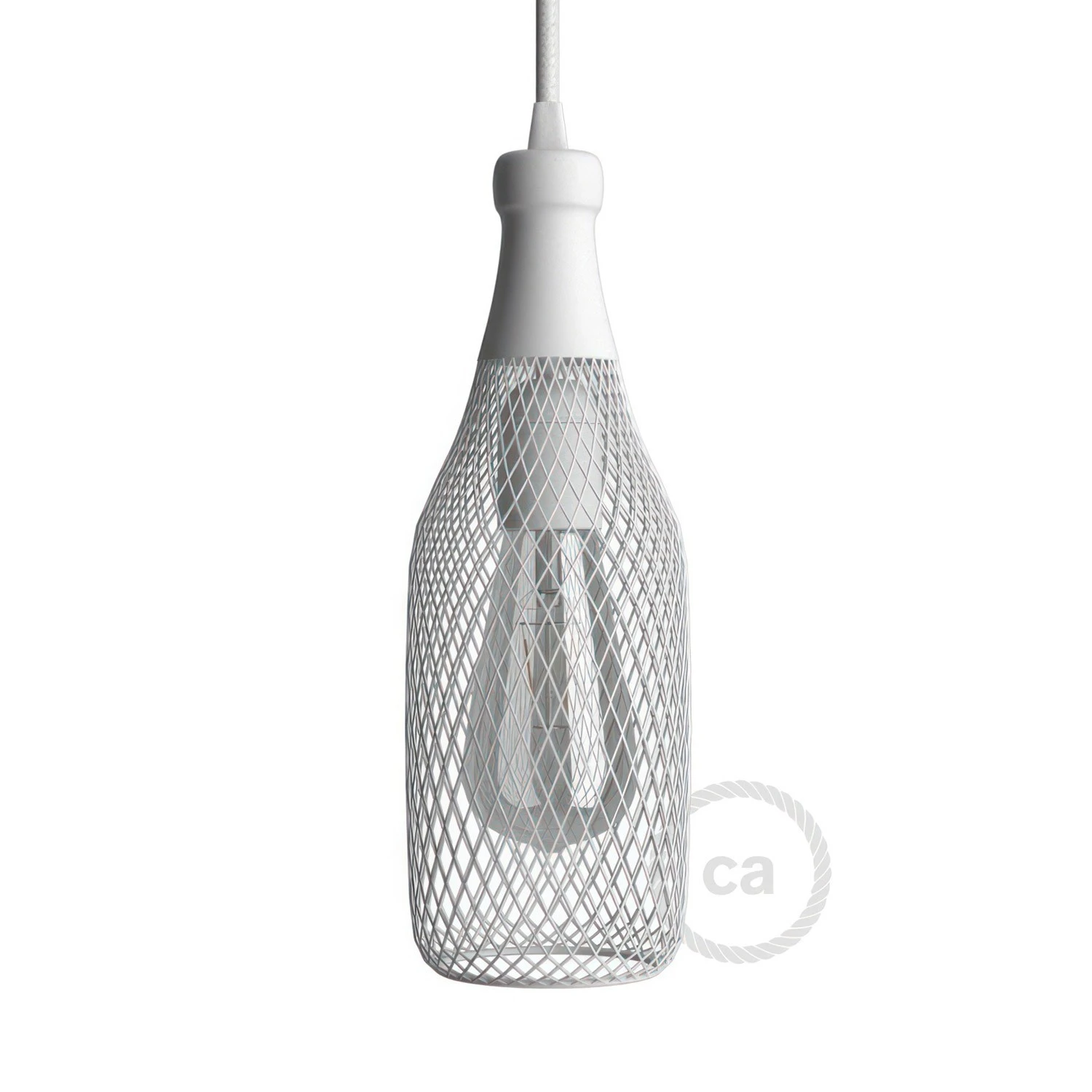 Bottle-shaped naked light bulb cage metal lampshade Magnum